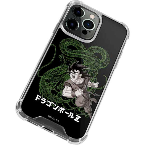 Dragon Ball Z Goku and Shenron iPhone 14 Pro Clear Case